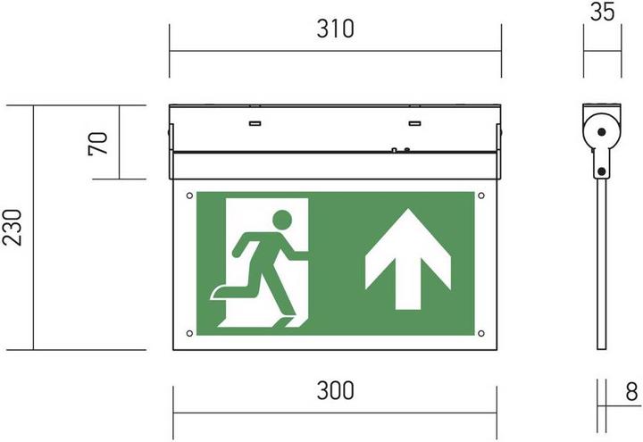 Image du produit B-Safety Lampe de secours à pile simple