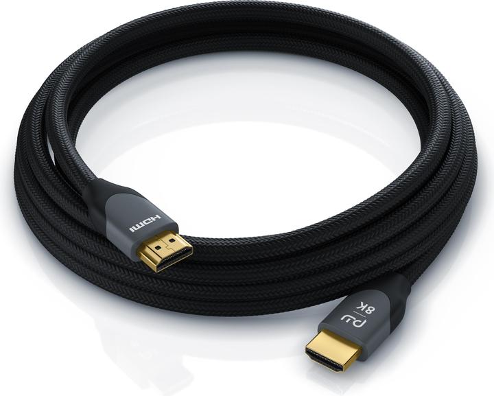 Actual product image Primewire HDMI Cable 2.1, Type A, 8K, Premium, Nylon Jacket, 7680 x 4320 @ 120 Hz - 4k@ 240 Hz with DSC (3 m, HDMI)
