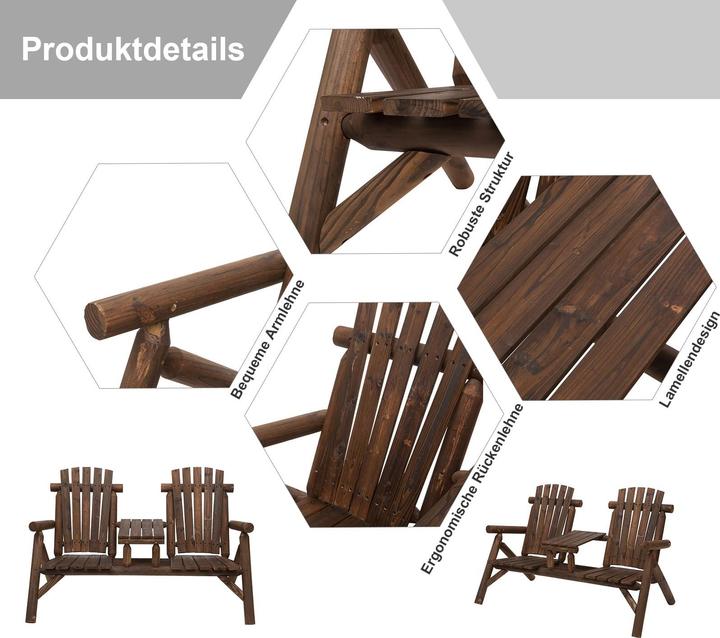 Actual product image Jamb Garden bench Rustic