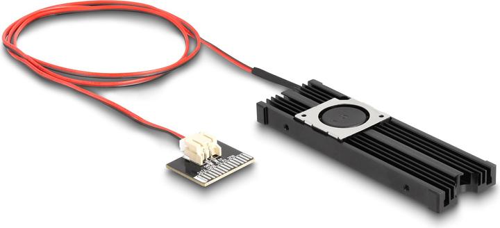 Delock Kühlkörper mit Lüfter für M.2 SSD 2280 schwarz