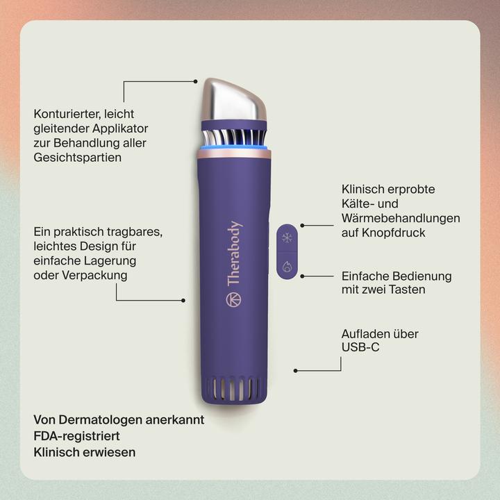 Actual product image Therabody Theraface Depuffing Wand