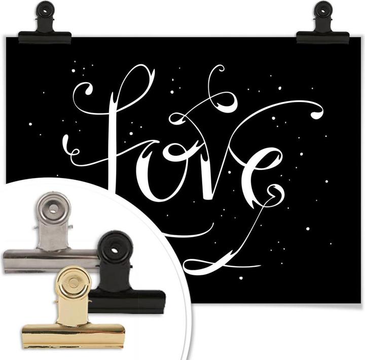 Image du produit Trenddeko Handlettering Love - noir négatif (30 x 24 cm)