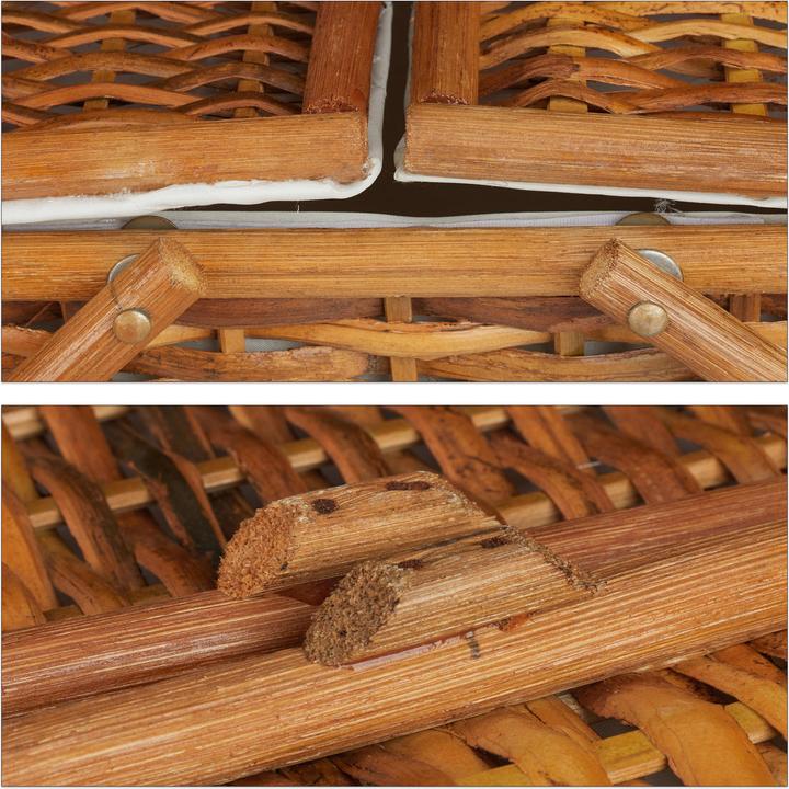 Actual product image Relaxdays Picnic Basket with Lids