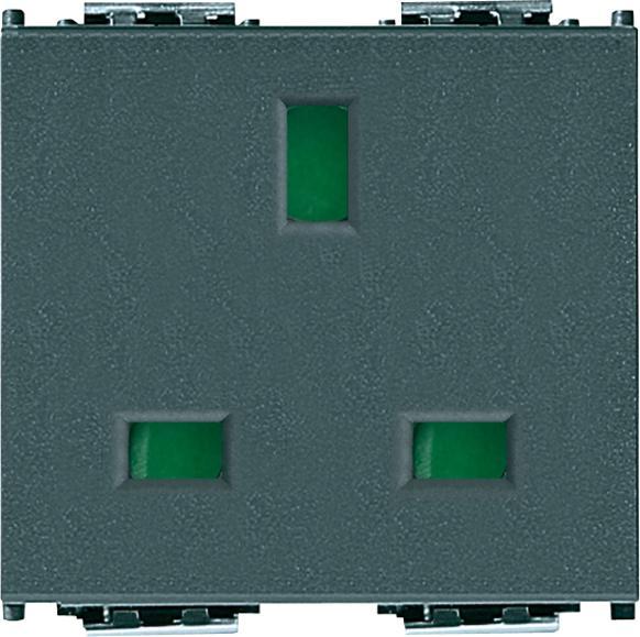 Actual product image Steffen VIMAR built-in socket ENGLAND 2Mod (13A/250V) gr