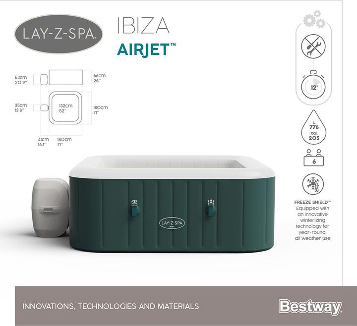 Produktbild Bestway Lay-Z-Spa Ibiza AirJet (6 Pers.)