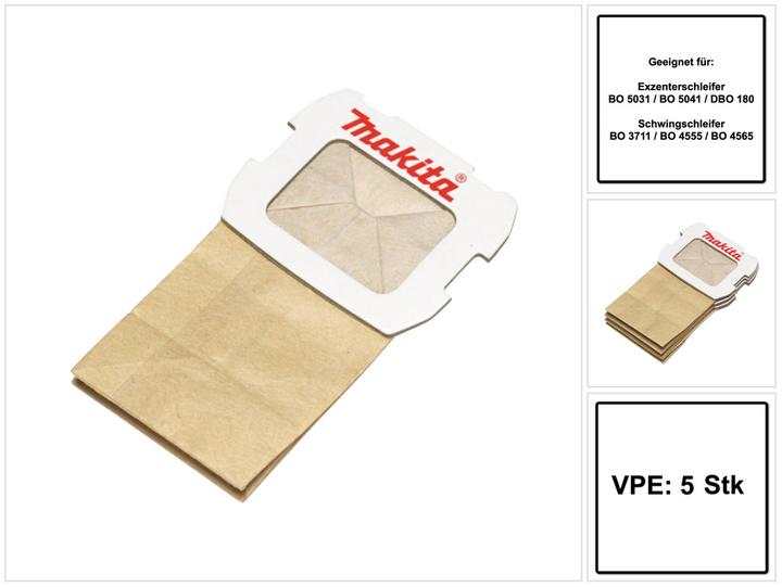 Produktbild Makita Papierstaubsäcke (5 x)