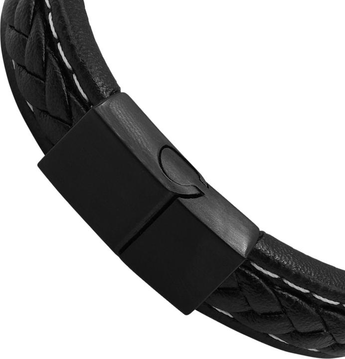 Produktbild Heideman Lederarmband Jannis (19 cm, Leder, Edelstahl)