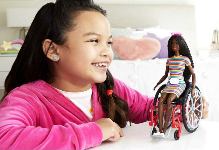 Actual product image Barbie Fashionistas doll (African-American) with wheelchair
