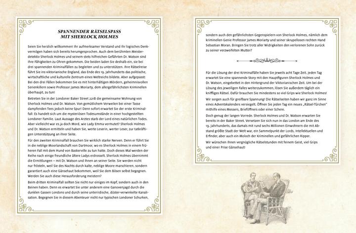 Nährwerte und Zutaten Sherlock Holmes' Adventskalender der Logikrätsel