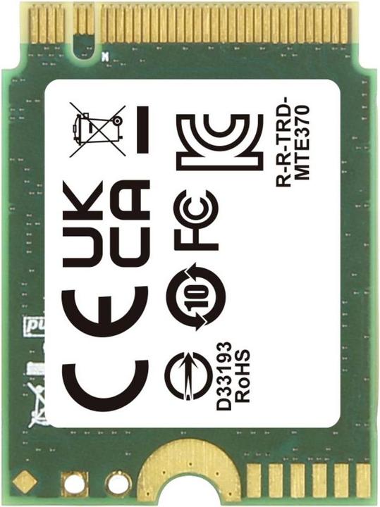 Produktbild Transcend MTE370T 512GB SSD disk M.2 2230, PCIe Gen3 x4 NVMe 1.3 (3D TLC), 2000MB/s R, 1100MB/s W (512 GB, M.2 2230)