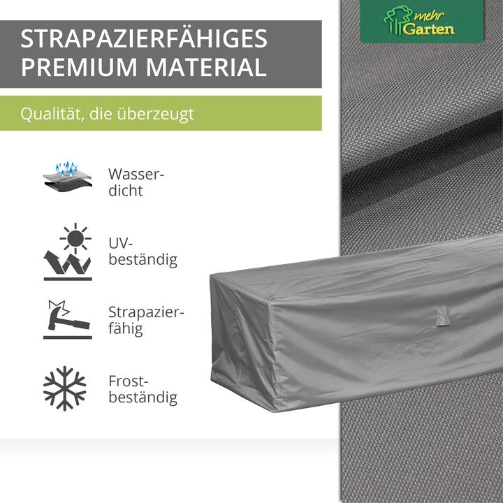 Image du produit Mehr Garten Housse de protection pour canapé d'angle de jardin | 200 x 90 x 80 cm | polyester tissé Oxford 600D