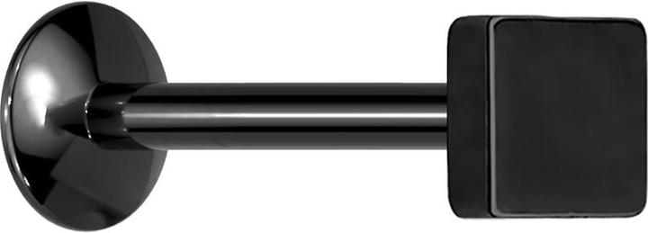 Produktbild Star Piercing Micro UFO Labret Innengewinde schwarz mit Viereck (ohne Messing, Chirurgenstahl 316L)