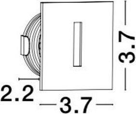 Actual product image Nova Luce PASSAGIO LED recessed wall light black 1W IP54 warm white 3.7x2.2x3.7cm 9045418