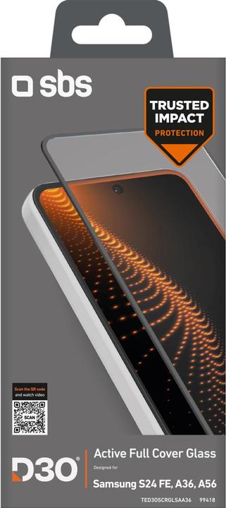 Produktbild SBS Displayglas (1 Stück, Oppo A36, Samsung Galaxy S24 FE, Oppo A56)