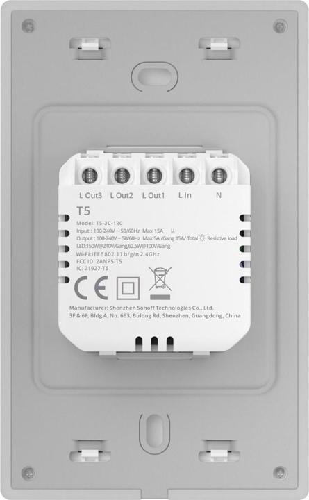 Produktbild Sonoff TX Ultimate Smart Touch Wall Switch - T5-3C-120