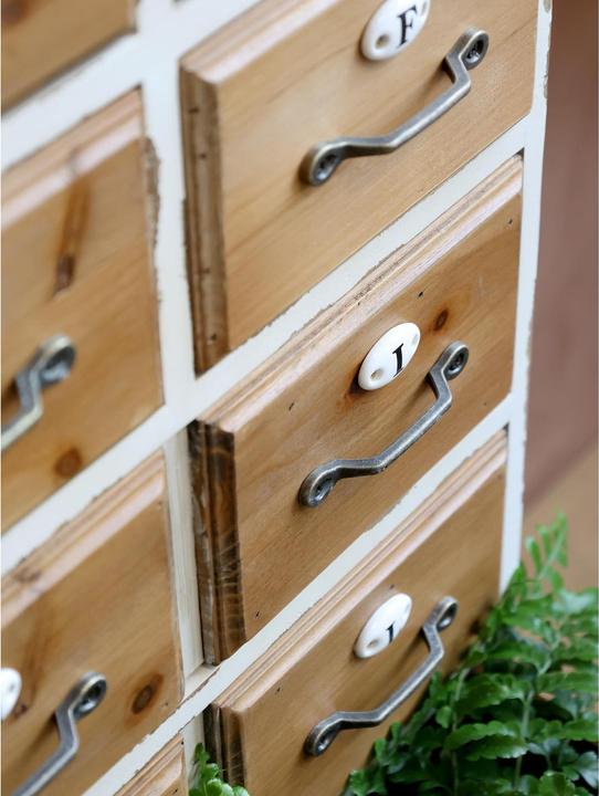 Produktbild Chic Antique Kommode mit 16 Schubladen 107.5 x 67.5 x 34 cm, Nature/Weiss (67.5 x 34 x 107.5 cm)