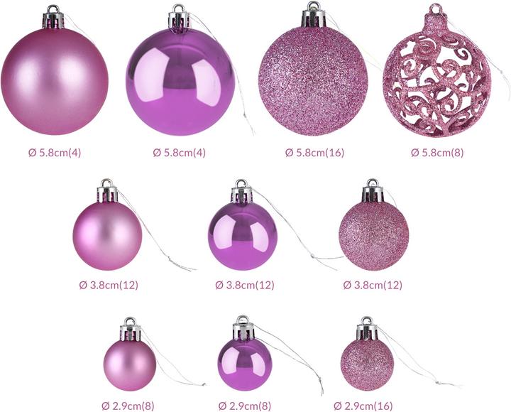 Produktbild Deuba Weihnachtsbaumkugeln (100 -teilig)