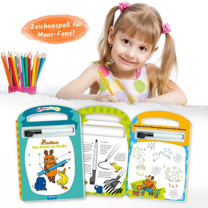 Actual product image Write and Wipe Away From Dot To Dot The Mouse multicoloured