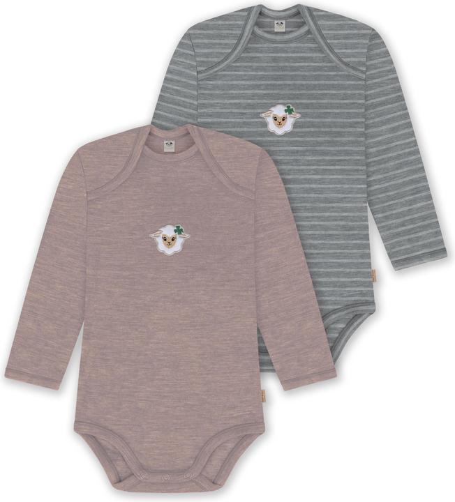 Normani 2er Pack Baby Merino Body Langarm „Auckland" - 9381