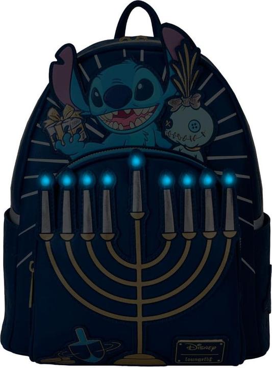 Actual product image Loungefly Lilo & Stitch by mini backpack Menorah Stitch