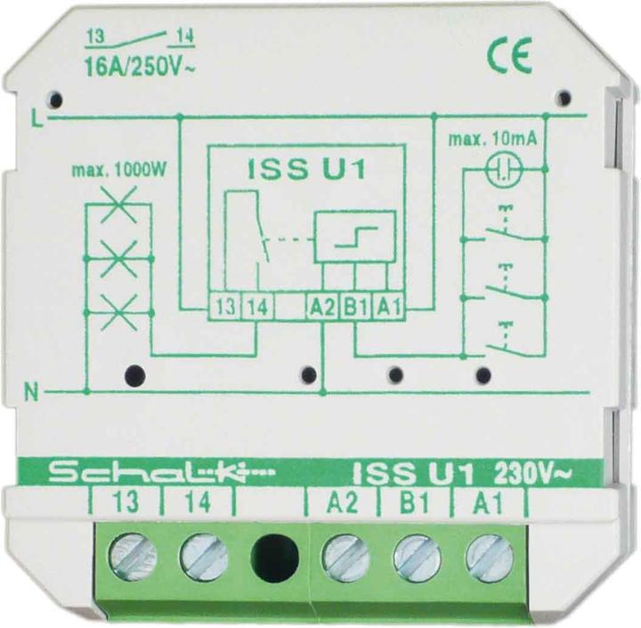 Actual product image Schalk SCHAL ISS U1 Impulse switch 230V AC, 1 NO contact 16A (flush-mounted)