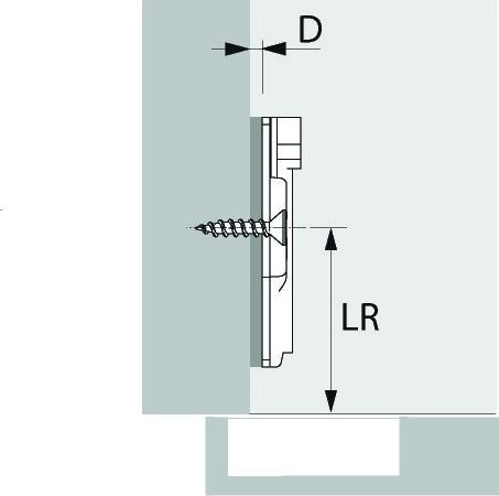 Actual product image Hettich Cross-mounting plates Sensys/Intermat 8099, for corner mounting, for (200 pcs.)