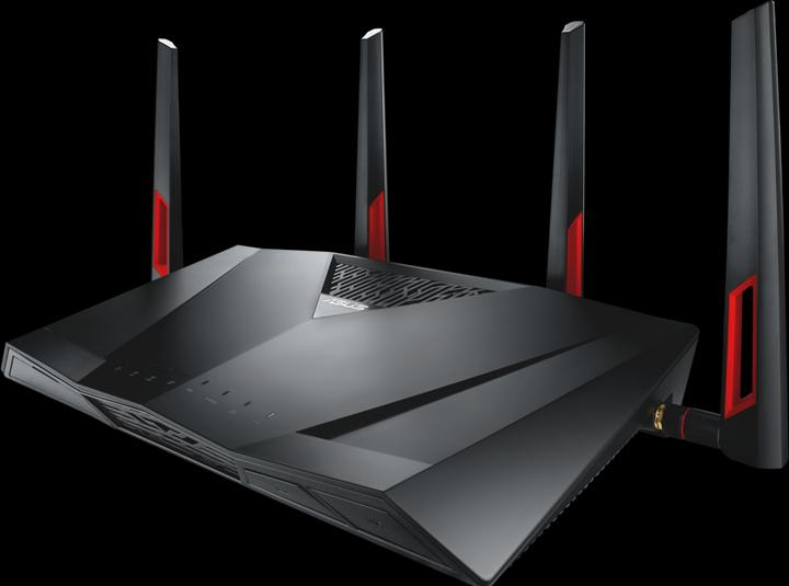 Immagine prodotto ASUS DSL-AC88U router wireless Gigabit Ethernet Dual-band ( / ) Nero, Rosso