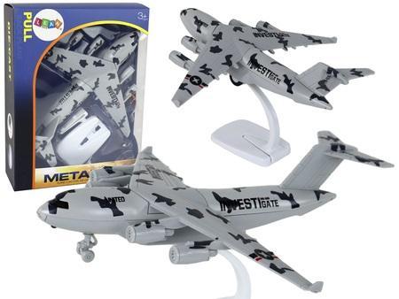 Produktbild Lean Toys Moro United Militärflugzeugfigur HW-605 grau