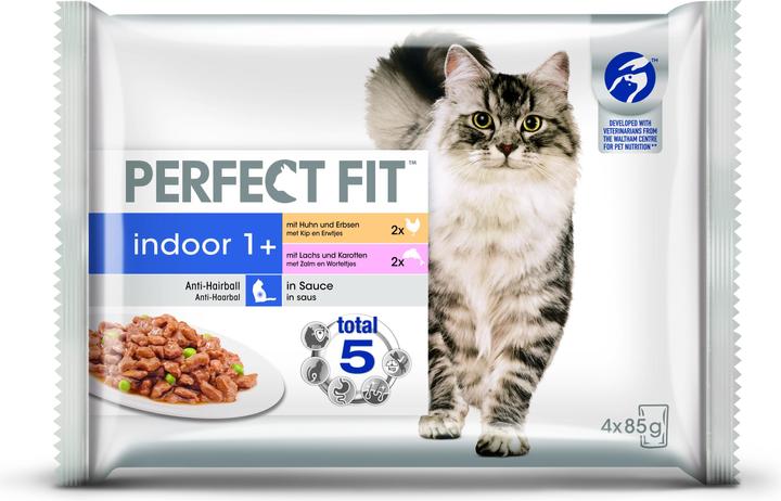 Image du produit Perfect Fit Adult+ avec Saumon&Pêche (Adulte, 4 pcs, 340 g)