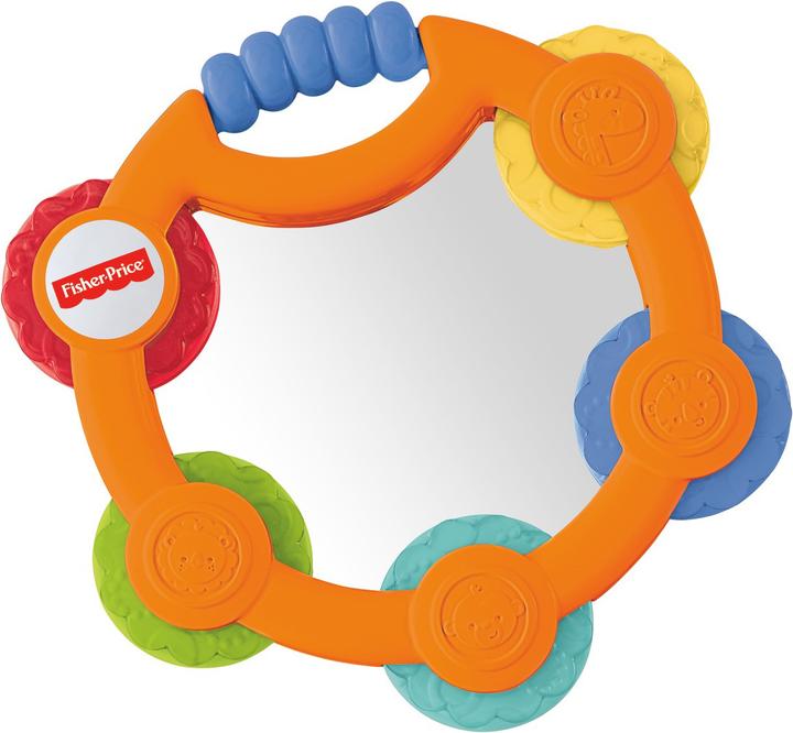 Produktbild Fisher-Price Babys erstes Tamburin (Französisch, Italienisch, Englisch, Spanisch, Finnisch, Niederländisch, Griechisch, Deutsch)
