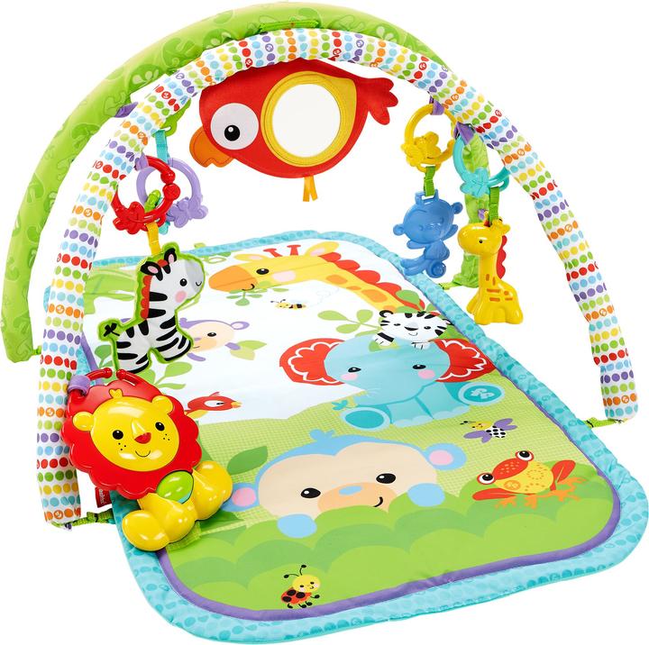 Fisher-Price Tapis Amis de la Jungle 3 en 1 - Tapis d'éveil - 0 ans et +