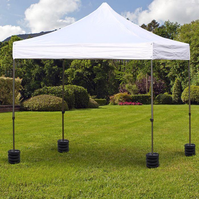 Actual product image Swisshandel24 4 pcs. Pavilion stand weight Party tent Pavilion weight fillable up to 5 kg HDPE plastic Weak (6 cm, 25 cm)