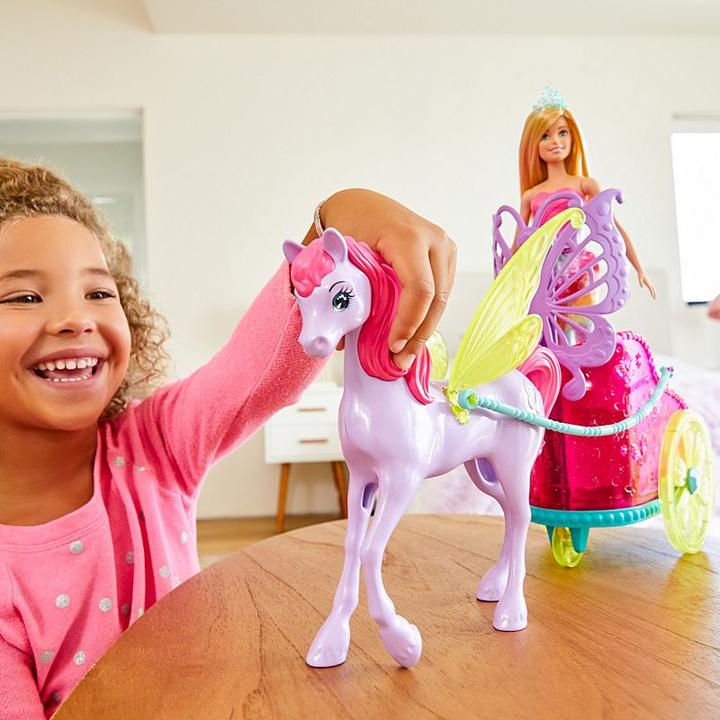 Produktbild Barbie Dreamtopia Prinzessin Puppe, Pegasus und Kutsche