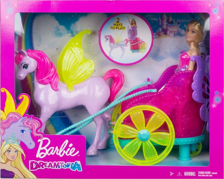 Produktbild Barbie Dreamtopia Prinzessin Puppe, Pegasus und Kutsche