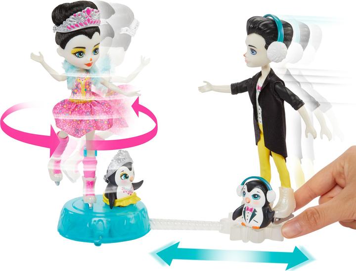 Actual product image Enchantimals Darling Ice Dancers With Patterson Penguin & Tux Dolls