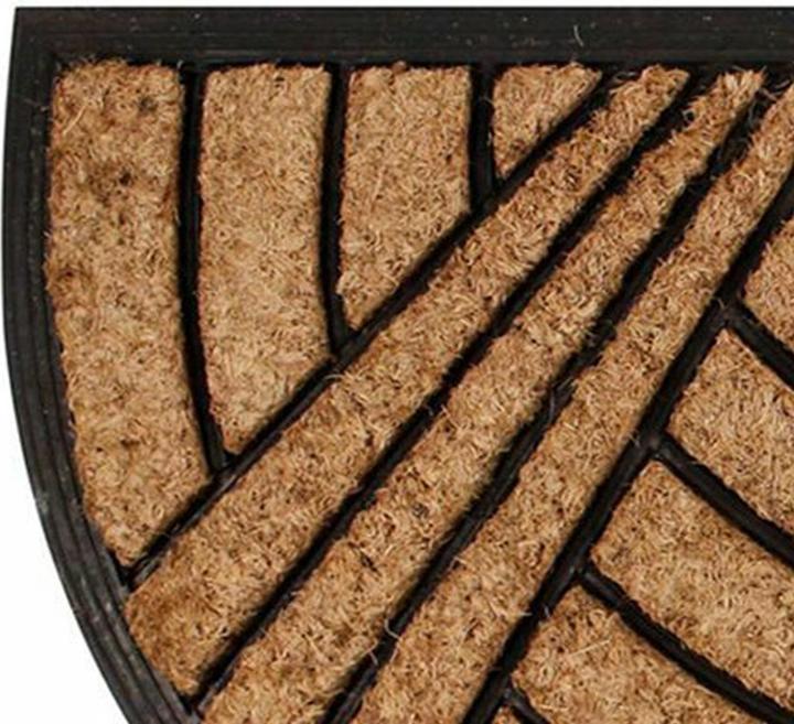 Actual product image Mojawo Dirt-trapping mat Doormat shoe scraper 45x75 cm semicircular (45 x 75 cm)