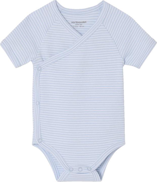 Actual product image Vertbaudet Bio-Kollektion: 3er-Pack Baby Kurzarm-Bodys in Wickelform PETIT COEUR (56)