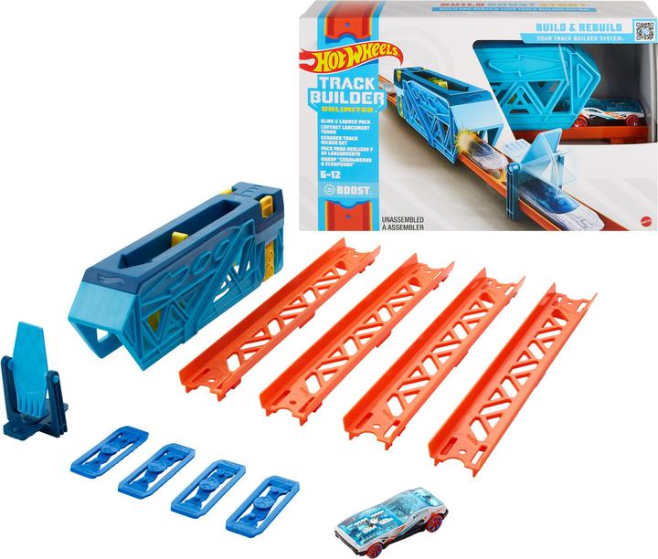 Image du produit Hot Wheels Track Builder Unlimited - Coffret Lancement Turbo - Petite Voiture / Circuit - Dès 6 ans