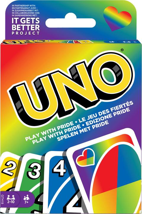 Mattel Games UNO Play with Pride (Englisch, Deutsch, Französisch, Italienisch)