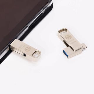 Actual product image HP 256GB x206c OTG Type-C Metal Flash Drive (256 GB, USB-C, USB 3.2)