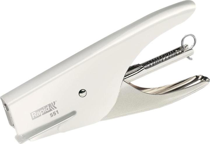 Rapid Retro Classic S51, 15 sheets, stainless steel, white, standard clinch, 21/4, metal, 80 g/m² (15 Sheets)