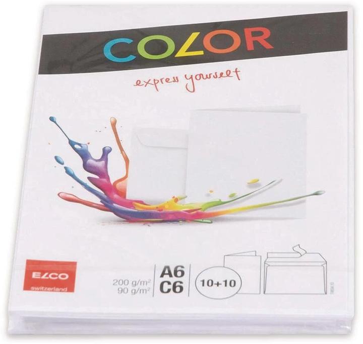 Actual product image Elco Double Cards with Envelopes Color (C6, A6, 20 x)