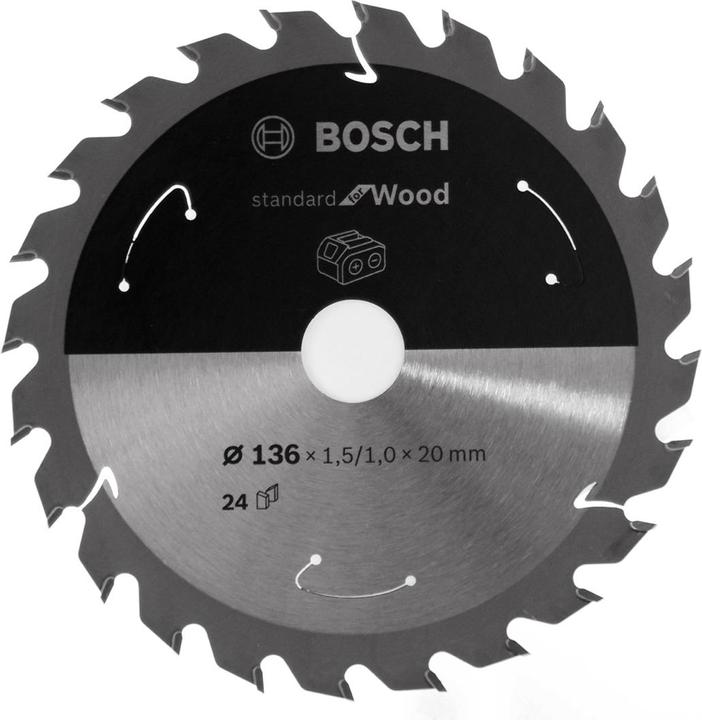 Immagine prodotto Bosch Professional Zubehör Lama per sega circolare a batteria PRO Wood, 136 x 1,5 x 20 mm