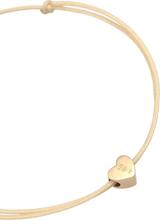 Actual product image Elli Bracelet Heart Love Trend Textile Bracelet 925 Silver (16 cm, Nylon, 925 sterling silver, No stone)