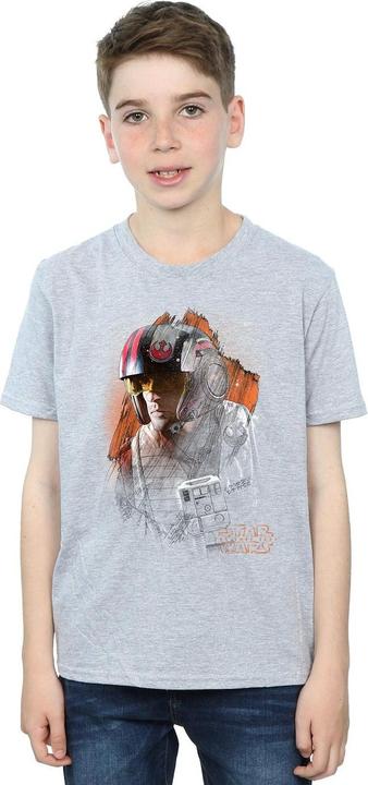 Immagine prodotto Star Wars The Last Jedi Poe Dameron Brushed Maglietta Ragazzi (152, 158)