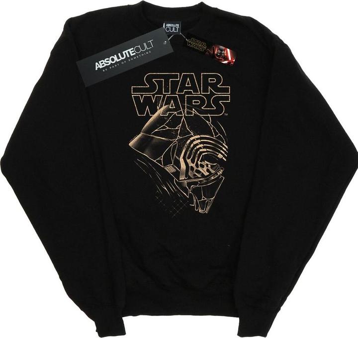 Actual product image Star Wars Womens/Ladies The Rise Of Skywalker Kylo Ren Mask Sweatshirt (XL)