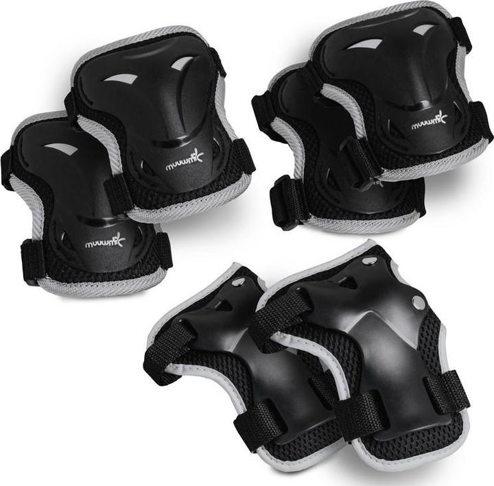 Actual product image Muuwmi Protectors set (S, Elbow protectors, Knee pad, Wrist protectors, 4 pieces)
