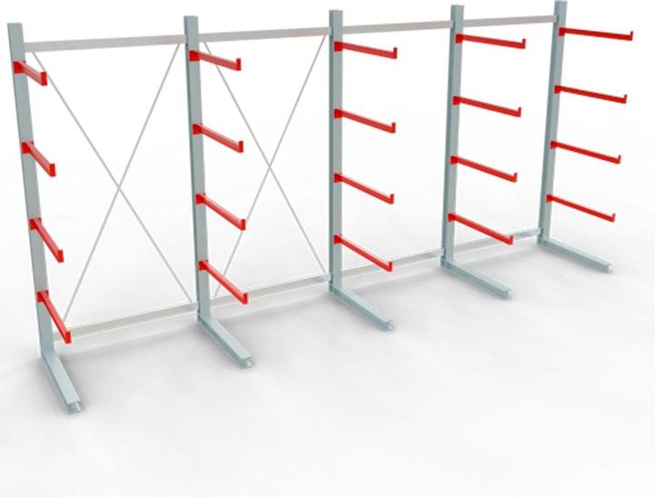 Image du produit Schulte Lagertechnik K 6000 Rayonnage de base à bras portants 5 montants - 1 face