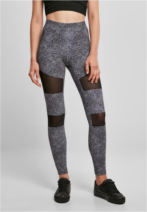 Actual product image Urban Classics Ladies Tech Mesh AOP Leggings - 10978 (5XL)