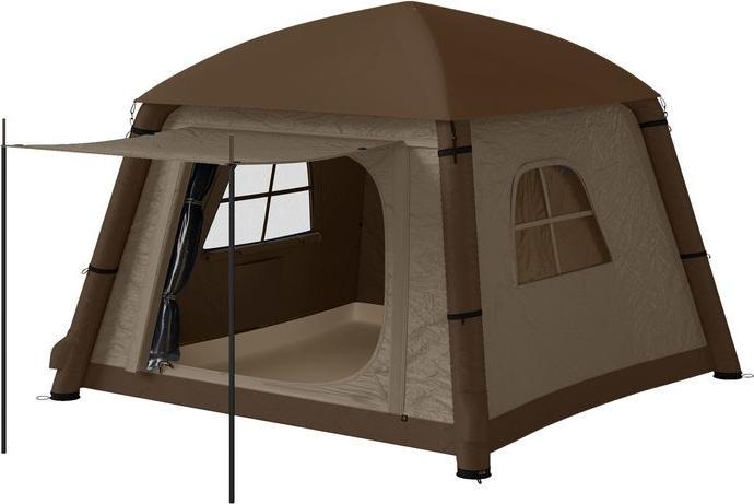 Swisshandel24 Aufblasbares Campingzelt 1-2 Personen Outdoor Familienzelt mit Haken Luftpumpe (Aufblasbares Zelt, 2 Personen)
